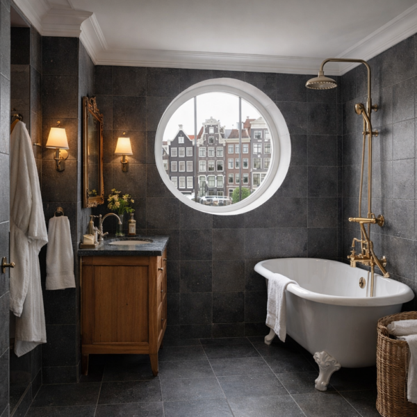 Keramische vloer en wandtegel | Cement Tiles | 60×60 cm | Sierra Antracite Black